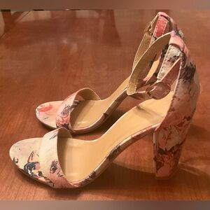 Bamboo Floral Heels